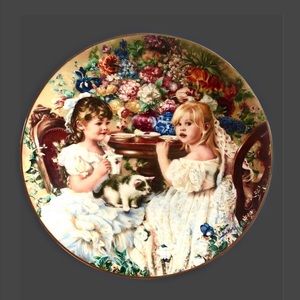 Sandra Kuck “The Tea Party” 8” Collectible Plate 1991 Reco”
